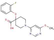 4-(2-fluorophenoxy)-1-(6-methoxypyrimidin-4-yl)piperidine-4-carboxylic acid