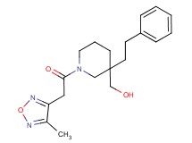 [1-[(4-methyl-1,2,5-oxadiazol-3-yl)acetyl]-3-(2-phenylethyl)-3-piperidinyl]methanol