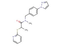 N-methyl-N-[4-(1H-pyrazol-1-yl)benzyl]-2-(2-pyridinylthio)propanamide