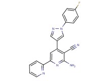 6-amino-4-[1-(4-fluorophenyl)-1H-pyrazol-4-yl]-2,2'-bipyridine-5-carbonitrile