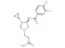 N-[rel-(3R,4S)-1-(3-amino-3-oxopropyl)-4-cyclopropyl-3-pyrrolidinyl]-4-chloro-3-fluorobenzamide hydrochloride