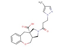 (3aS*,10aS*)-2-[3-(4-methyl-1H-pyrazol-1-yl)propanoyl]-2,3,3a,4-tetrahydro-1H-[1]benzoxepino[3,4-c]pyrrole-10a(10H)-carboxylic acid