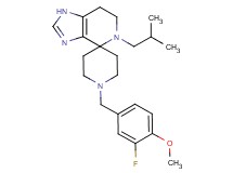 1'-(3-fluoro-4-methoxybenzyl)-5-isobutyl-1,5,6,7-tetrahydrospiro[imidazo[4,5-c]pyridine-4,4'-piperidine]