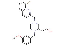 2-[4-[(8-fluoro-2-quinolinyl)methyl]-1-(3-methoxybenzyl)-2-piperazinyl]ethanol
