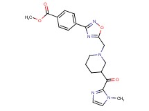 methyl 4-[5-({3-[(1-methyl-1H-imidazol-2-yl)carbonyl]-1-piperidinyl}methyl)-1,2,4-oxadiazol-3-yl]benzoate