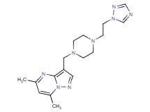 5,7-dimethyl-3-({4-[2-(1H-1,2,4-triazol-1-yl)ethyl]piperazin-1-yl}methyl)pyrazolo[1,5-a]pyrimidine