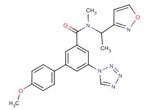 N-[1-(3-isoxazolyl)ethyl]-4'-methoxy-N-methyl-5-(1H-tetrazol-1-yl)-3-biphenylcarboxamide