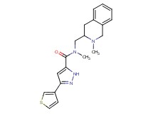 N-methyl-N-[(2-methyl-1,2,3,4-tetrahydro-3-isoquinolinyl)methyl]-3-(3-thienyl)-1H-pyrazole-5-carboxamide