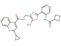N-[(2-{2-[(cyclobutylcarbonyl)amino]phenyl}-5-methyl-1,3-oxazol-4-yl)methyl]-2-cyclopropyl-4-quinolinecarboxamide