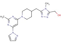[4-methyl-5-({1-[2-methyl-6-(1H-pyrazol-1-yl)pyrimidin-4-yl]piperidin-4-yl}methyl)-4H-1,2,4-triazol-3-yl]methanol