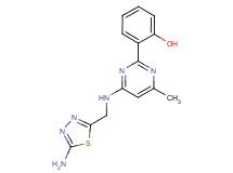 2-(4-{[(5-amino-1,3,4-thiadiazol-2-yl)methyl]amino}-6-methylpyrimidin-2-yl)phenol