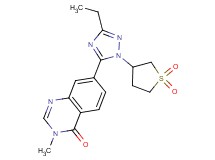 7-[1-(1,1-dioxidotetrahydro-3-thienyl)-3-ethyl-1H-1,2,4-triazol-5-yl]-3-methylquinazolin-4(3H)-one