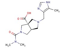 (3aS*,6aS*)-2-[(dimethylamino)carbonyl]-5-[(5-methyl-1H-imidazol-4-yl)methyl]hexahydropyrrolo[3,4-c]pyrrole-3a(1H)-carboxylic acid