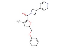 4-{1-[3-methyl-5-(phenoxymethyl)-2-furoyl]-3-azetidinyl}pyridine