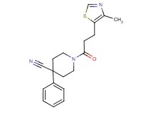 1-[3-(4-methyl-1,3-thiazol-5-yl)propanoyl]-4-phenylpiperidine-4-carbonitrile