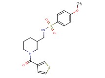 4-methoxy-N-{[1-(3-thienylcarbonyl)-3-piperidinyl]methyl}benzenesulfonamide