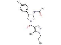 N-{(3S*,4R*)-4-(4-methylphenyl)-1-[(5-methyl-1-propyl-1H-pyrazol-4-yl)carbonyl]-3-pyrrolidinyl}acetamide
