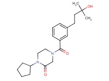 1-cyclopentyl-4-[3-(3-hydroxy-3-methylbutyl)benzoyl]-2-piperazinone