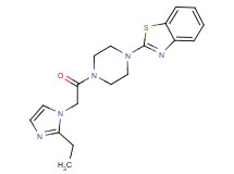 2-{4-[(2-ethyl-1H-imidazol-1-yl)acetyl]-1-piperazinyl}-1,3-benzothiazole