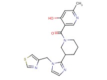 2-methyl-5-({3-[1-(1,3-thiazol-4-ylmethyl)-1H-imidazol-2-yl]-1-piperidinyl}carbonyl)-4-pyridinol