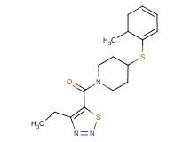1-[(4-ethyl-1,2,3-thiadiazol-5-yl)carbonyl]-4-[(2-methylphenyl)thio]piperidine