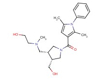 2-[{[(3R*,4R*)-1-[(2,5-dimethyl-1-phenyl-1H-pyrrol-3-yl)carbonyl]-4-(hydroxymethyl)pyrrolidin-3-yl]methyl}(methyl)amino]ethanol