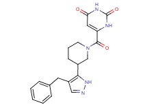 6-{[3-(4-benzyl-1H-pyrazol-5-yl)piperidin-1-yl]carbonyl}pyrimidine-2,4(1H,3H)-dione