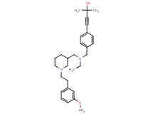 4-(4-{[ethyl({1-[2-(3-methoxyphenyl)ethyl]-3-piperidinyl}methyl)amino]methyl}phenyl)-2-methyl-3-butyn-2-ol