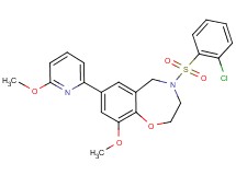 4-[(2-chlorophenyl)sulfonyl]-9-methoxy-7-(6-methoxy-2-pyridinyl)-2,3,4,5-tetrahydro-1,4-benzoxazepine