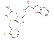 N-({5-[(2-fluorobenzyl)thio]-4-isobutyl-4H-1,2,4-triazol-3-yl}methyl)-2,3-dihydro-1-benzofuran-2-carboxamide