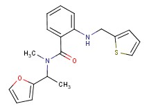 N-[1-(2-furyl)ethyl]-N-methyl-2-[(2-thienylmethyl)amino]benzamide