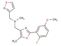 1-[2-(2-fluoro-5-methoxyphenyl)-5-methyl-1,3-oxazol-4-yl]-N-(isoxazol-3-ylmethyl)-N-methylmethanamine