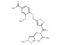 5-[(4-acetyl-2-methoxyphenoxy)methyl]-N-isopropyl-N-[(1-methyl-1H-pyrazol-4-yl)methyl]-3-isoxazolecarboxamide