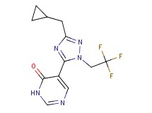 5-[3-(cyclopropylmethyl)-1-(2,2,2-trifluoroethyl)-1H-1,2,4-triazol-5-yl]pyrimidin-4(3H)-one