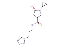 1-cyclopropyl-N-[3-(1H-imidazol-1-yl)propyl]-5-oxo-3-pyrrolidinecarboxamide