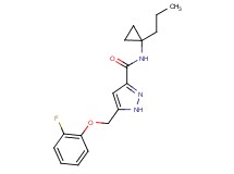 5-[(2-fluorophenoxy)methyl]-N-(1-propylcyclopropyl)-1H-pyrazole-3-carboxamide