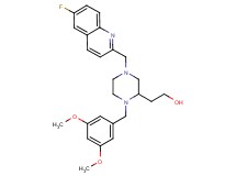 2-{1-(3,5-dimethoxybenzyl)-4-[(6-fluoro-2-quinolinyl)methyl]-2-piperazinyl}ethanol