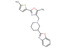 2-(1-{[5-methyl-2-(5-methyl-2-thienyl)-1,3-oxazol-4-yl]methyl}-3-piperidinyl)-1,3-benzoxazole