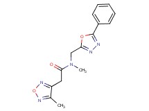 N-methyl-2-(4-methyl-1,2,5-oxadiazol-3-yl)-N-[(5-phenyl-1,3,4-oxadiazol-2-yl)methyl]acetamide