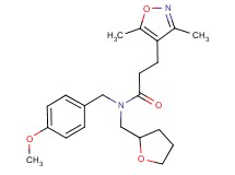 3-(3,5-dimethylisoxazol-4-yl)-N-(4-methoxybenzyl)-N-(tetrahydrofuran-2-ylmethyl)propanamide