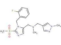 1-[1-(2-fluorobenzyl)-2-(methylsulfonyl)-1H-imidazol-5-yl]-N-methyl-N-[(1-methyl-1H-pyrazol-4-yl)methyl]methanamine
