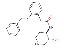 2-[2-(benzyloxy)phenyl]-N-[rel-(3R,4R)-3-hydroxy-4-piperidinyl]acetamide hydrochloride