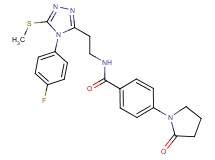 N-{2-[4-(4-fluorophenyl)-5-(methylthio)-4H-1,2,4-triazol-3-yl]ethyl}-4-(2-oxo-1-pyrrolidinyl)benzamide