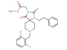 methyl [8-(2-chloro-6-fluorobenzyl)-2,4-dioxo-1-(2-phenylethyl)-1,3,8-triazaspiro[4.5]dec-3-yl]acetate