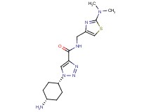 1-(cis-4-aminocyclohexyl)-N-{[2-(dimethylamino)-1,3-thiazol-4-yl]methyl}-1H-1,2,3-triazole-4-carboxamide