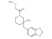 3-(1,3-benzodioxol-5-ylmethyl)-3-methyl-1-[(methylthio)acetyl]piperidine