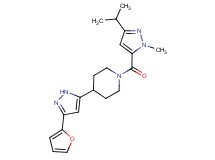 4-[3-(2-furyl)-1H-pyrazol-5-yl]-1-[(3-isopropyl-1-methyl-1H-pyrazol-5-yl)carbonyl]piperidine
