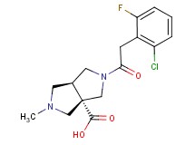 (3aS*,6aS*)-2-[(2-chloro-6-fluorophenyl)acetyl]-5-methylhexahydropyrrolo[3,4-c]pyrrole-3a(1H)-carboxylic acid