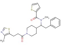 N-methyl-N-(1-{1-[3-(4-methyl-1,3-thiazol-5-yl)propanoyl]-4-piperidinyl}-2-phenylethyl)-2-thiophenecarboxamide