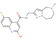 6-fluoro-2-hydroxy-N-(5,6,7,8-tetrahydro-4H-pyrazolo[1,5-a][1,4]diazepin-2-ylmethyl)-4-quinolinecarboxamide hydrochloride